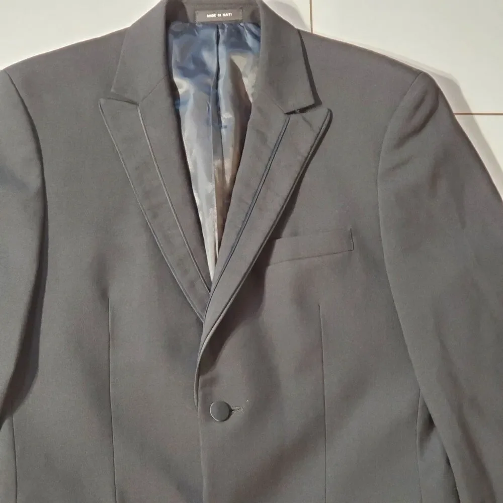 PERRY ELLIS GENO'S WOOL BLAZER BLACK LONG SLEEVE SIZE 35R